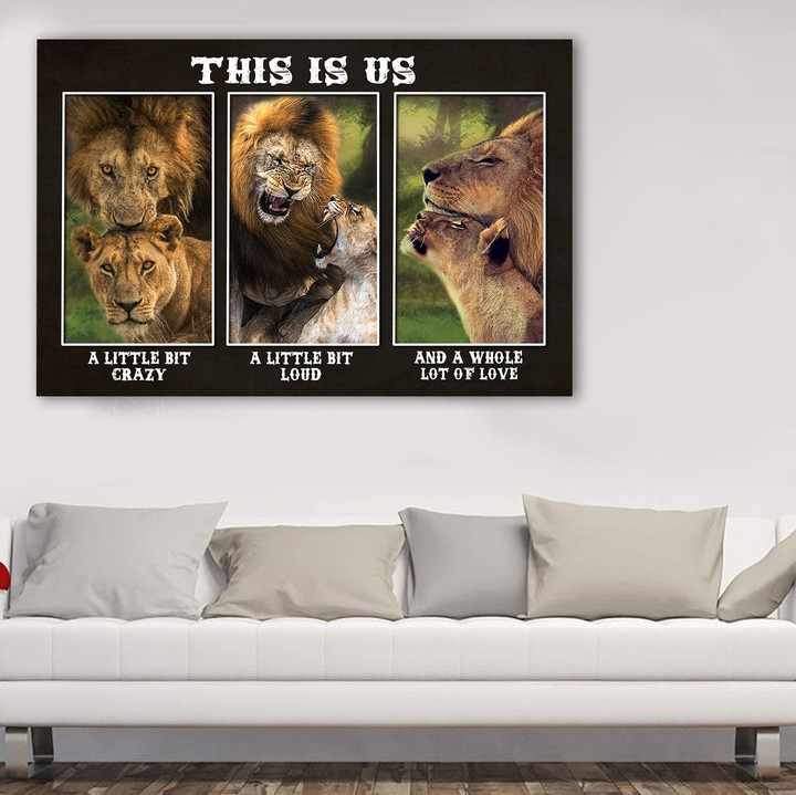 Husband And Wife Lion's Canvas 3 Size Template NVL-15VA013 Dreamship