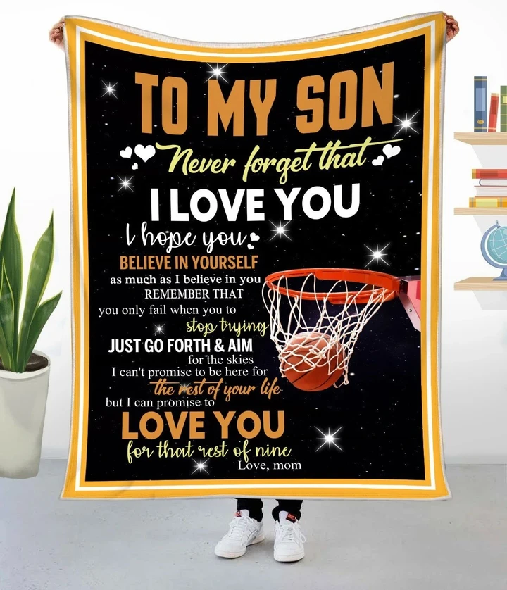 Gift To Son - Basketball Fleece Blanket tdh hqt-21tq001 Dreamship