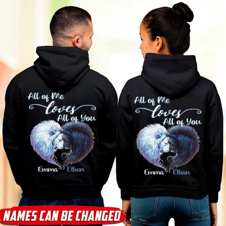 All of me loves all of you Couple Lions Hoodie HQD-16XT028 Dreamship
