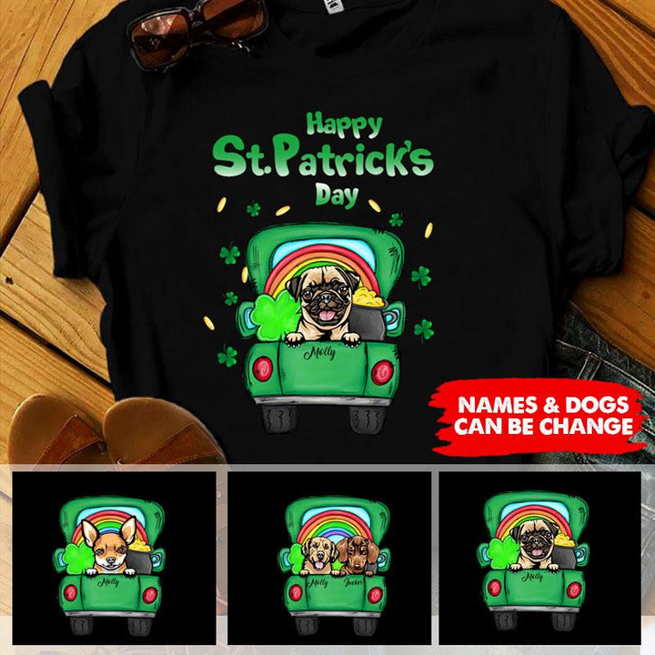 PERSONALIZED DOG St.Patrick's Day Standard T-shirt DHL-16TQ003 Dreamship S Black