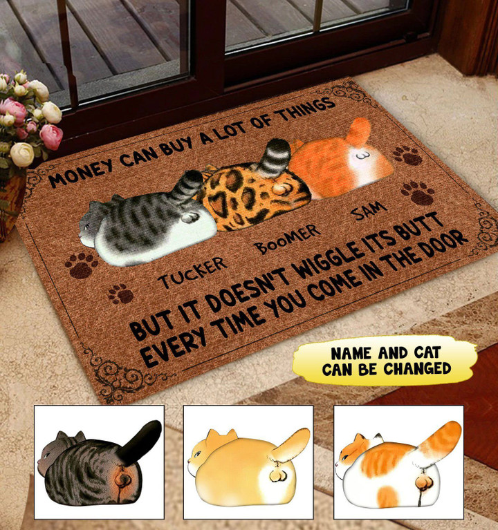 Money Can Buy A Lot Of Things Cats Doormat Full Printing NVL-DDD001 Area Rug Templaran.com - Best Fashion Online Shopping Store