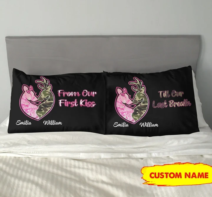 Personalized From Our First Kiss Till Our Last Breath Deer Pillow Dreamship