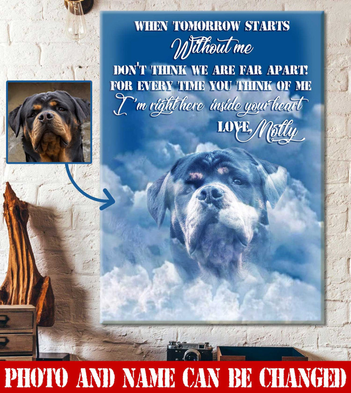 Personalized Dog Image Don't Think We're Far Apart Canvas DHL-15NQ019 Human Custom Store
