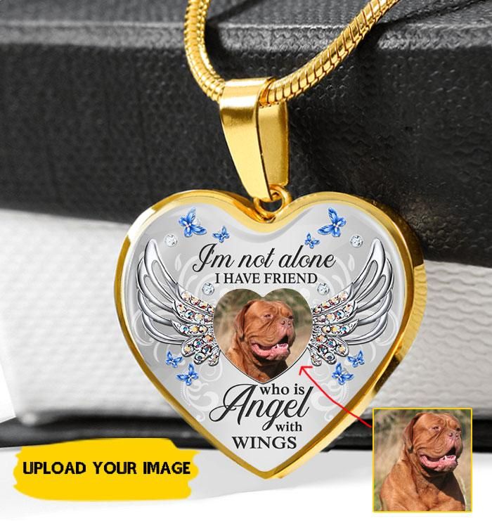 Dog Angel With Wings Heart Necklace ntk-18tq001 Jewelry ShineOn Fulfillment