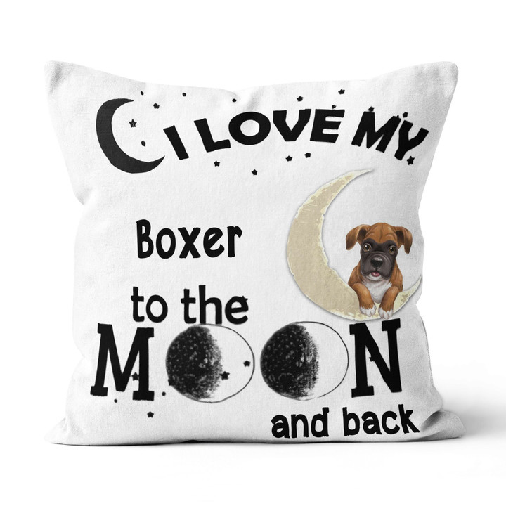 Love boxer dog Canvas Pillow NTK-20DT003 Dreamship 18x18in