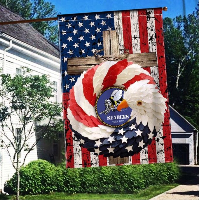 US Navy Seabee Eagle 3D Flag Full Printing HTT005JUN21VA8