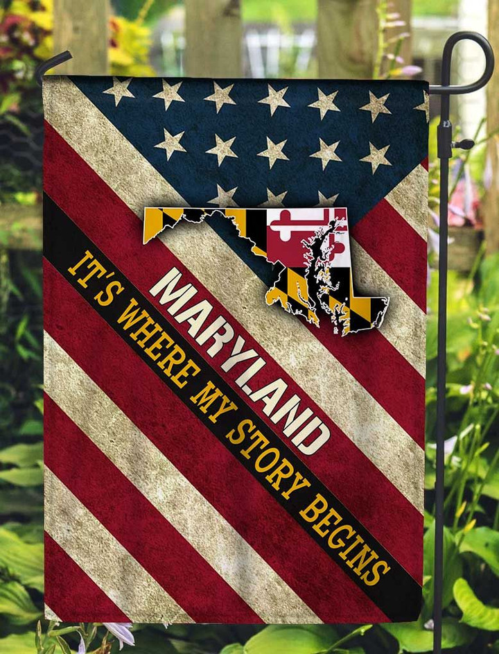 Maryland 3D Flag Full Printing HQT07JUN21TQ9