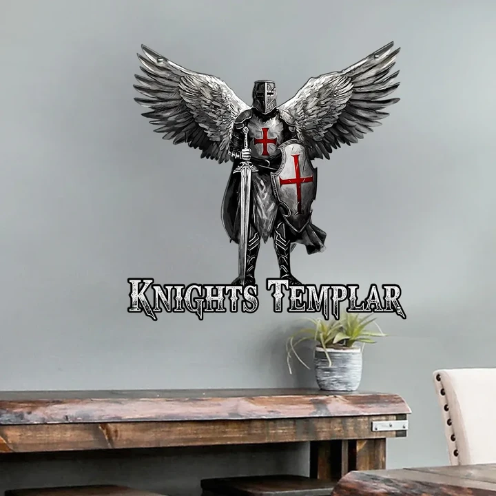 Knights Templar Warrior Cut Metal Sign