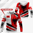 Albania Custom Name 3D Full Printing Hoodie Sweatshirt Unisex Long Sleeve Tee Button Shirt Polo T Shirt Personalized Designs