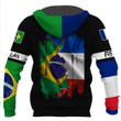 French my home brazilian my blood hoodie 3D Full Printing