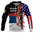 Serbian nationality hoodie 3D Full Printing