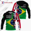 Brazilian nationality hoodie 3D Full Printing