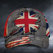 UK with American flag Classic Cap