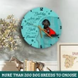Personalized dog BAD DOG BUT LOVE YOU TO THE MOON AND BACK Wooden Clock