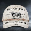 Custom Name, Address, Est Longhorn Cattle Classic Caps