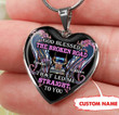 Personalized God Blessed The Broken Road That Led Me Straight To You Trucker Heart Necklace Jewelry ShineOn Fulfillment
