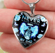 Never walk alone, My dad walks with me Heart necklace ntk-18tq013 Dad walks with ShineOn Fulfillment
