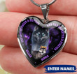 Love between mother and daughter wolf Heart necklace ntk-18nq046 Jewelry ShineOn Fulfillment