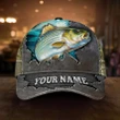 STRIPED BASS FISHING CAMO UNDERWATER PERSONALIZED CAP