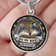 To My Wife Never Forget That I Love You Wolf Necklace PHT Jewelry ShineOn Fulfillment Luxury Necklace (Silver)