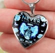Never walk alone, My mom walks with me Heart necklace ntk-18tq014 Mom walks with ShineOn Fulfillment