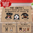 Personalized Don't Mess With Dogs Doormat Full Printing tdh | hqt-dmq003 Area Rug Templaran.com - Best Fashion Online Shopping Store