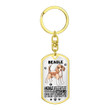 BEAGLE Personality Dog Tag Keychain DHL-18TT006 Jewelry ShineOn Fulfillment Dog Tag with Swivel Keychain (Gold) No
