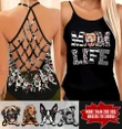 Personalized Dog MOM LIFE Woman Cross Tank Top