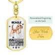BEAGLE Personality Dog Tag Keychain DHL-18TT006 Jewelry ShineOn Fulfillment Dog Tag with Swivel Keychain (Gold) Yes