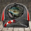 CRAPPIE FISHING CANADIAN FLAG PERSONALIZED CAP