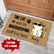 CUSTOM CAT AND NAME NTP-DTP0003 Area Rug Templaran.com - Best Fashion Online Shopping Store