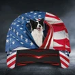 American Flag Border Collie Dog Cap HTT-30XT011