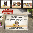 Personalized Backyard Bar & Grill Barkyard Dogs Doormat PHT-DTP015 Doormat 3D Tee Art