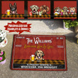 Personalized Backyard Bar & Grill Barkyard Dogs Doormat PHT-DTP015 Doormat 3D Tee Art