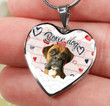 Boxer dog hear necklace ntk-18nq001 Jewelry ShineOn Fulfillment