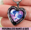 Favorite love story dolphin Heart necklace ntk-18nq032 Jewelry ShineOn Fulfillment