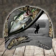 STRIPED BASS FISHING CAMO PERSONALIZED CAP