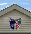Kentucky Flag Eagle Cut Metal Sign hqt-49xt032