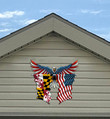 Maryland Flag Eagle Cut Metal Sign hqt-49xt034