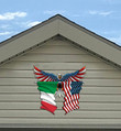 Italy Flag Eagle Cut Metal Sign hqt-49xt043