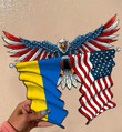Ukraine Flag Eagle Cut Metal Sign hqt-49xt045