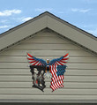 Trucker Flag Eagle Cut Metal Sign hqt-49xt052