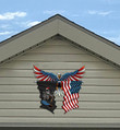 Trucker Flag Eagle Cut Metal Sign hqt-49xt053