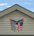 Racing Flag Eagle Cut Metal Sign hqt-49xt056