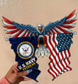 US Navy Veteran Eagle Flag Cut Metal Sign hp-49hl013