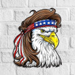 Eagle Flag Cut Metal Sign hp-49hl005