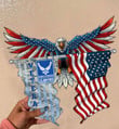 US Air Force Veteran Eagle Flag Cut Metal Sign hp-49hl012