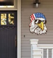 Eagle Flag Cut Metal Sign hp-49hl004