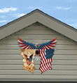 Eagle Flag Cut Metal Sign hp-49hl010