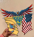 New Jersey State Police Eagle Flag Cut Metal Sign HTT01JUN21XT2